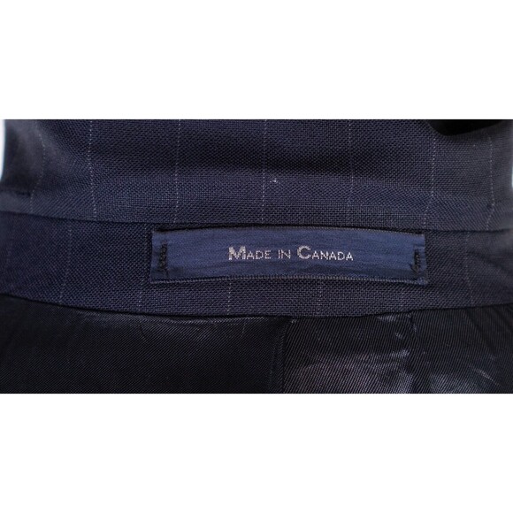 CHAPS Ralph Lauren Mens Blazer Navy Pin Stripe Sz 42s Jack Sports Coat 3 Button - Picture 11 of 14